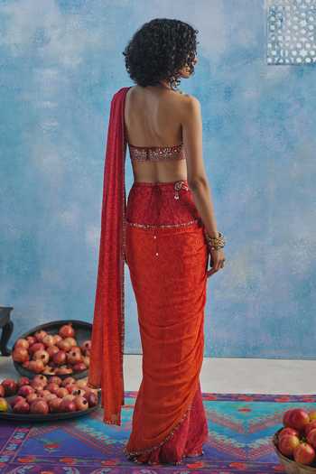 Show Shaa Subh Pre-Draped Saree Set 