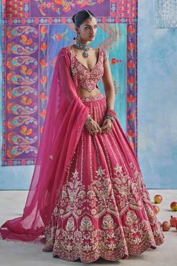 Show Shaa Noor Mahal Embroidered Bridal Lehenga Set 