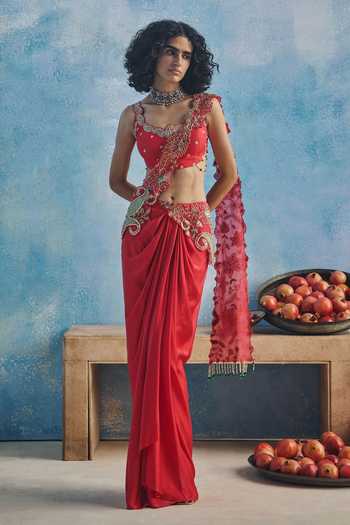Show Shaa Adaa Pre-Draped Saree With Blouse 