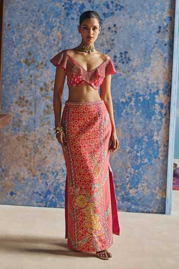 Show Shaa Mayurang Frill Top & Skirt Set 