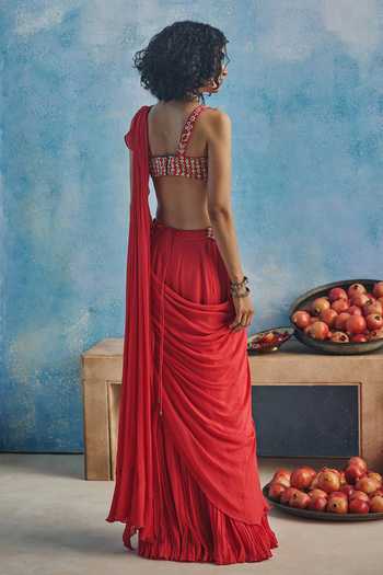 Show Shaa Nura Pre-Draped Saree With Blouse 