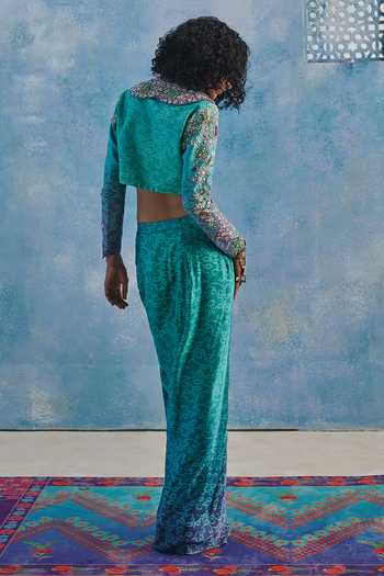 Show Shaa Nazrana Draped Skirt & Jacket Set 