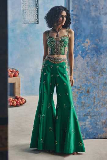 Show Shaa Barkat Embroidered Corset & Pant Set 
