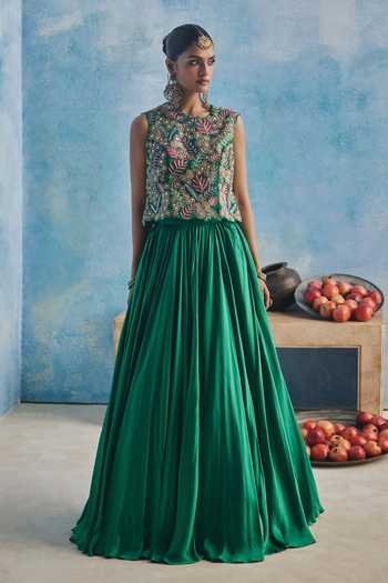 Show Shaa Rasika Embroidered Top & Lehenga Set 