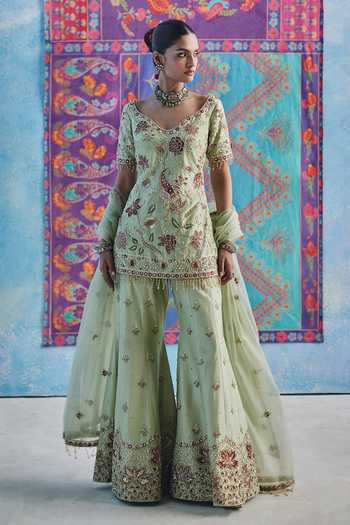 Show Shaa Meher Embroidered Kurta Gharara Set 
