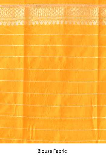 Vishwa By Pinki Sinha_Yellow Silk Floral Jaal Woven Saree With Running Blouse _Online_at_Aza_Fashions