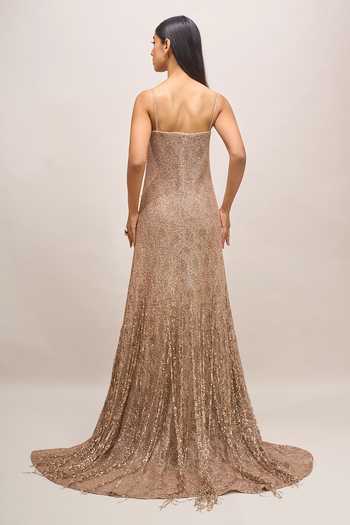 Tarun Tahiliani Floral Embroidered Gown