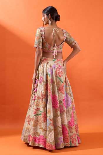 Azeera Hand Embroidered Blouse Lehenga Set 