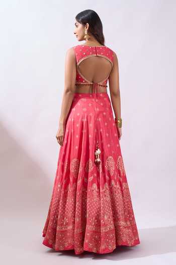Azeera Hand Embroidered Blouse Lehenga Set 