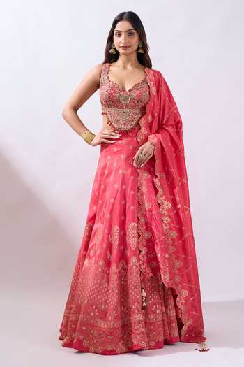 Azeera Hand Embroidered Blouse Lehenga Set 