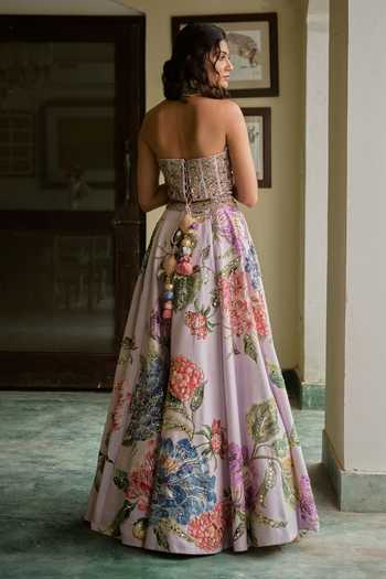 Irrau By Samir Mantri Angoori Embroidered Corset Lehenga Set