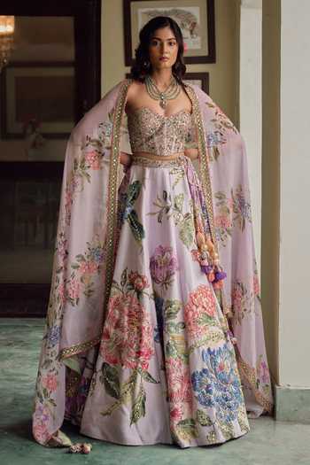 Irrau By Samir Mantri Angoori Embroidered Corset Lehenga Set