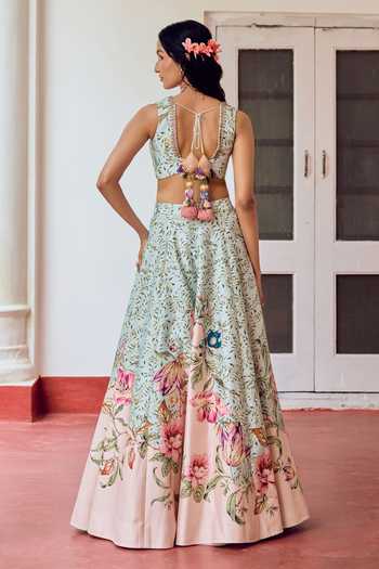 Irrau By Samir Mantri Bulbul Floral Print Lehenga Set