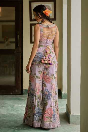 Irrau By Samir Mantri Gungun Printed Kurta Sharara Set