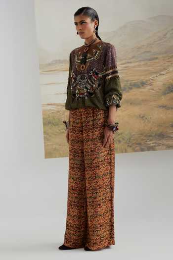 Aseem Kapoor Multi Color Georgette Embroidery, Sequins, Beads, Zaahra Printed Sweatshirt Online at Aza Fashions Aseem Kapoor_Multi Color Georgette Embroidery, Sequins, Beads, Zaahra Printed Sweatshirt _Online_at_Aza_Fashions