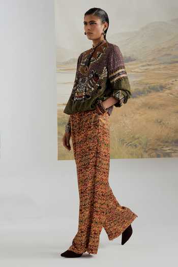Shop Aseem Kapoor Multi Color Georgette Embroidery, Sequins, Beads, Zaahra Printed Sweatshirt Online at Aza Fashions Shop_Aseem Kapoor_Multi Color Georgette Embroidery, Sequins, Beads, Zaahra Printed Sweatshirt _Online_at_Aza_Fashions