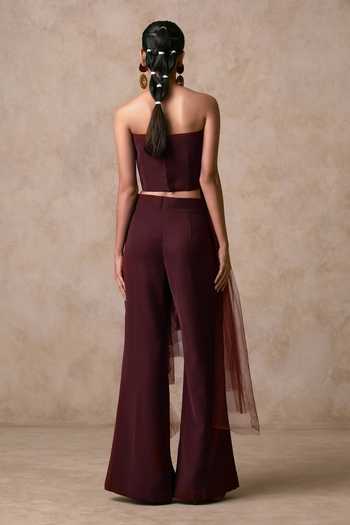 Nirmooha Reverie Braided Corset & Bell Bottom Pant Set 
