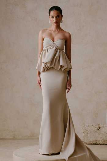 Nirmooha Elysian Peplum Tube Top With Mermaid Skirt 
