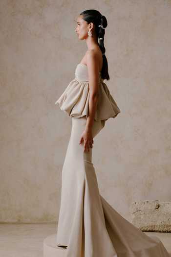 Nirmooha Elysian Peplum Tube Top With Mermaid Skirt 