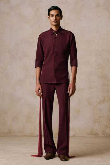 Nirmooha Aperture Criss-Cross Shirt & Trouser Set 