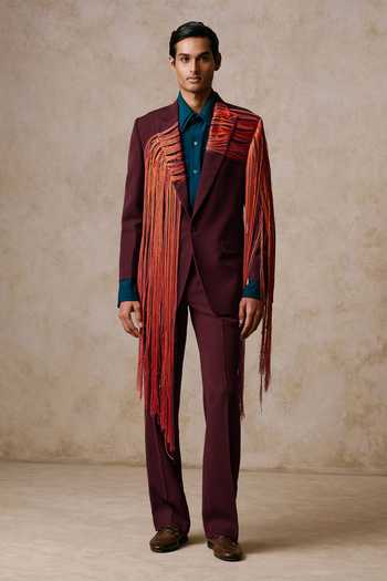 Nirmooha Traverse Cascading Cords Blazer With Trouser 