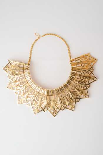 Anki Bunki Aditi Cleopatra Cutwork Collar Necklace 