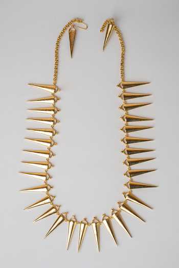 Anki Bunki Aditi Carrot Conical Spiked Necklace 