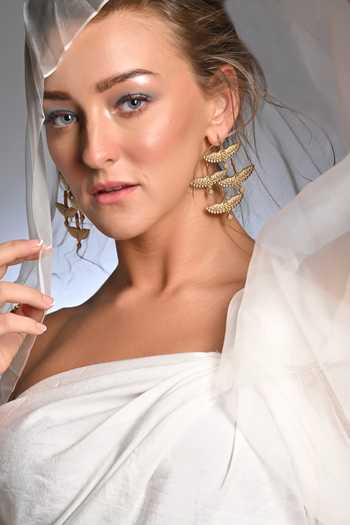 Anki Bunki Aditi Sarash Winged Shaped Drop Earrings 