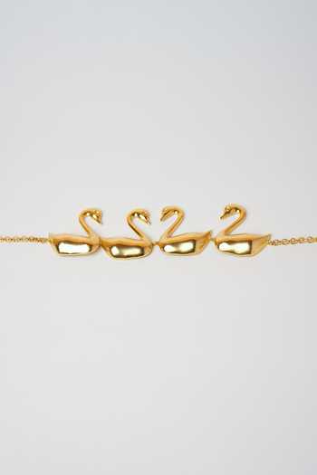 Shop_Anki Bunki Aditi_Gold Plated Big Duck Shaped Earrings _Online_at_Aza_Fashions