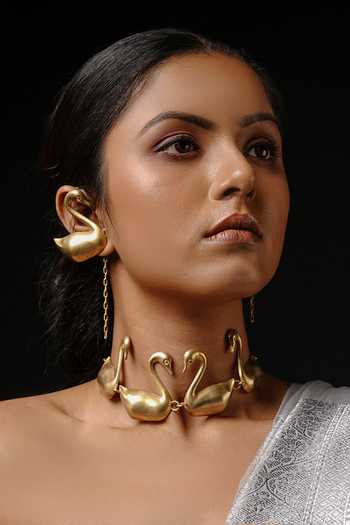 Anki Bunki Aditi Big Duck Shaped Earrings 