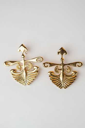 Anki Bunki Aditi Rib Bone Inspired Earrings 