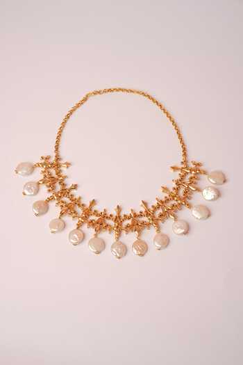 Anki Bunki Aditi Padmini Bead Dangling Choker 