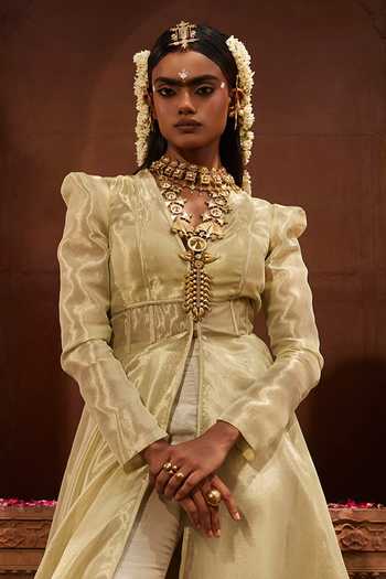 Anki Bunki Aditi Sree Medallion Hanging Choker Necklace 