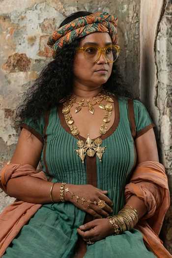 Buy Anki Bunki Aditi Gold Plated Tirpana Charms Necklace at Aza Fashions Buy_Anki Bunki Aditi_Gold Plated Tirpana Charms Necklace _at_Aza_Fashions