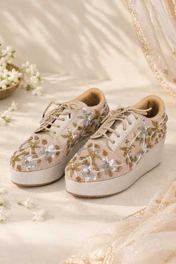 Fuchsia by aashaka mehta Embroidered Crush Sneakers