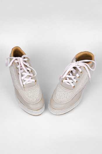 Fuchsia by aashaka mehta Pearl Embellished Sneakers