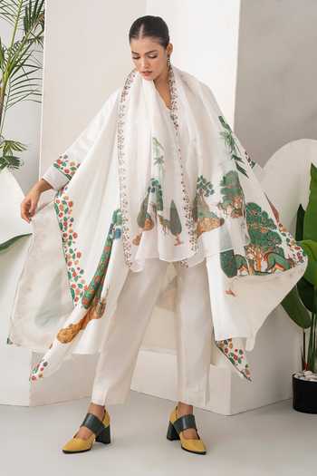 Haute Mess Silk Chanderi Kaftan Set 