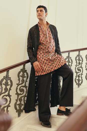 Jorah Men Embroidered Jacket & Kurta Set 