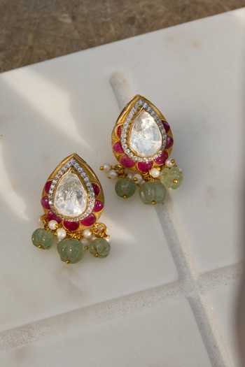Kaari Polki Embellished Earrings 