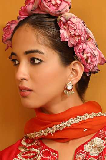 Kaari Polki Embellished Earrings 