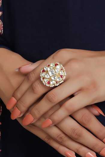 Kaari Vellore Polki Ring 
