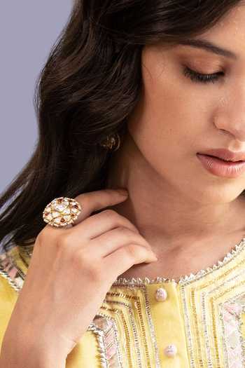 Kaari Vellore Polki Ring 