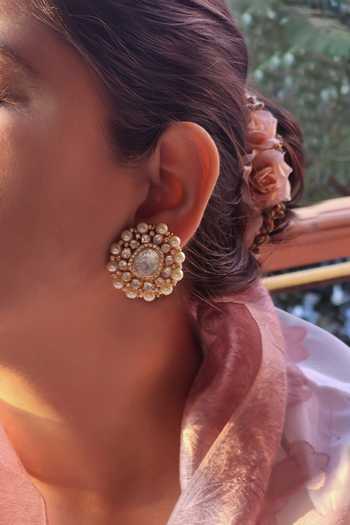 Kaari Polki Stud Earrings 