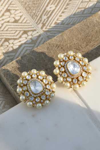 Kaari Polki Stud Earrings 