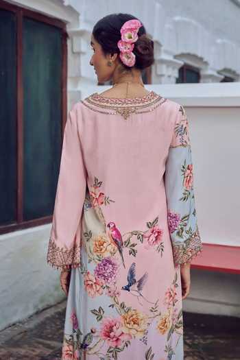 Irrau By Samir Mantri Jhumi Floral Print Choga Kurta Set