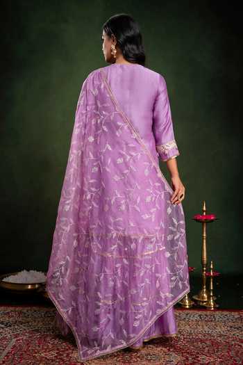 Gulabik Jaipur Hand Embroidered Kurta Sharara Set 