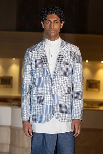 Dash And Dot Patchwork Check Blazer 