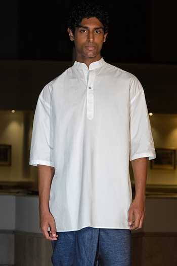 Dash And Dot Cotton Short Shirt Kurta 