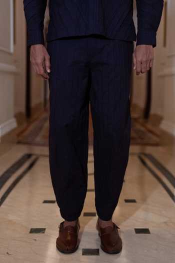Buy Dash And Dot Blue Cotton Pintucked Barrel Pant Online at Aza Fashions Buy_Dash And Dot_Blue Cotton Pintucked Barrel Pant _Online_at_Aza_Fashions