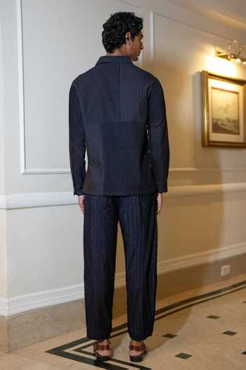 Dash And Dot Variegated Pintucked Shirt 